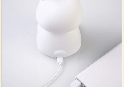 Luce notturna a LED simpatico coniglio animale cartone animato lampada in silicone dimmerabile USB ricaricabile per bambini regalo camera da letto per bambini Luce per dormire