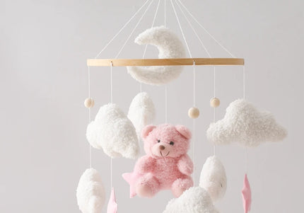 Giostrina Culla Lettino Legno con Orsetto