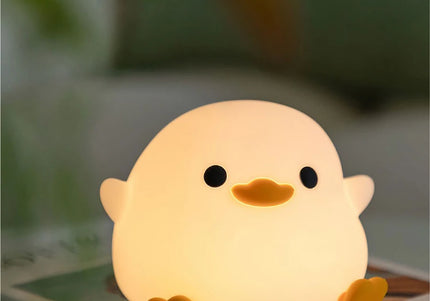 Luce notturna LED piccola anatra in silicone ricaricabile USB per bambini