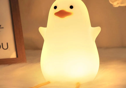 Luce notturna LED anatra in silicone, ricaricabile USB per camera bambini