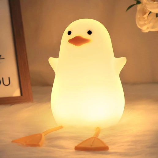 Luce notturna LED anatra in silicone, ricaricabile USB per camera bambini