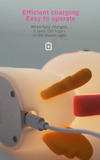 Luce notturna LED unicorno in silicone, ricaricabile e touch per bambini
