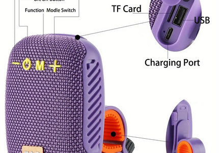 Altoparlante Bluetooth portatile TG392 impermeabile con radio FM per bici