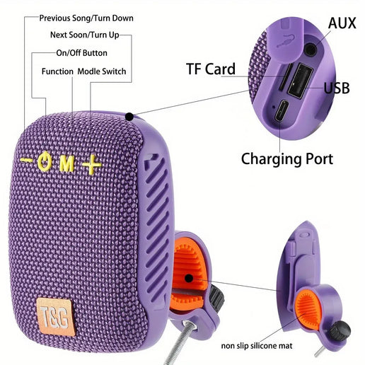 Altoparlante Bluetooth portatile TG392 impermeabile con radio FM per bici