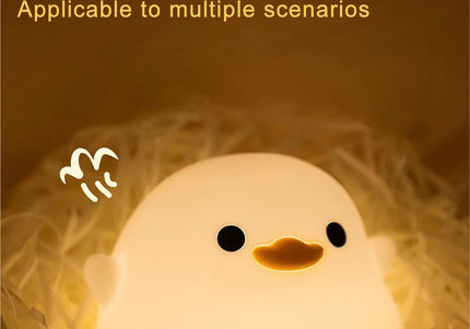 Luce notturna LED piccola anatra in silicone ricaricabile USB per bambini