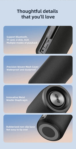 Altoparlante Bluetooth Zealot S32 portatile HIFI con radio FM e TWS