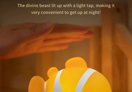 Lampada LED notturna in silicone con animali, ricaricabile e portatile per bambini