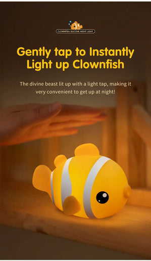 Lampada LED notturna in silicone con animali, ricaricabile e portatile per bambini