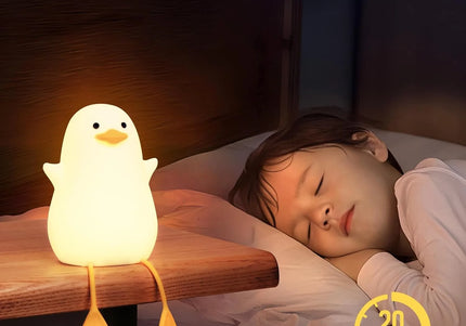 Luce notturna LED anatra in silicone, ricaricabile USB per camera bambini