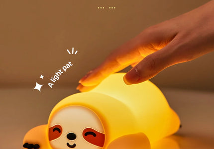 Lampada LED notturna in silicone con animali, ricaricabile e portatile per bambini