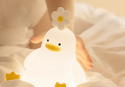 Luce notturna LED piccola anatra in silicone ricaricabile USB per bambini