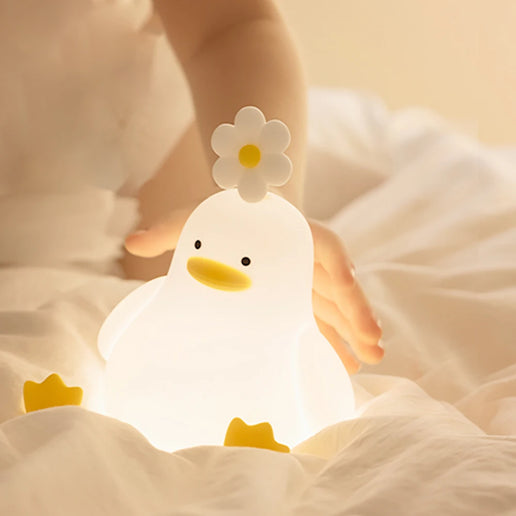 Luce notturna LED piccola anatra in silicone ricaricabile USB per bambini