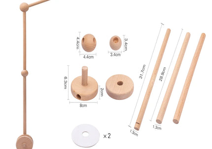 Giostrina Culla Lettino Legno con Orsetto