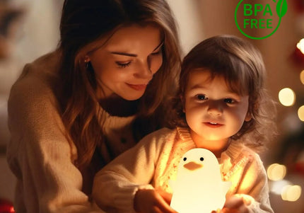 Luce notturna LED anatra in silicone, ricaricabile USB per camera bambini