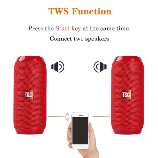 Altoparlante Bluetooth portatile con radio FM, vivavoce e bassi potenziati