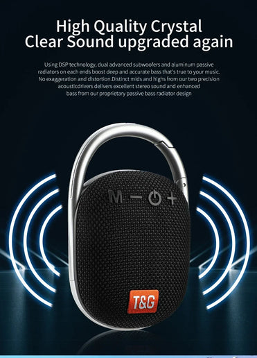 Altoparlante Bluetooth TG321 portatile impermeabile in tessuto con bassi HIFI
