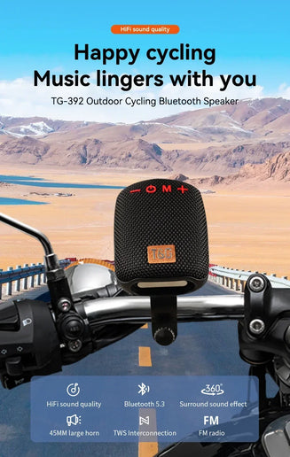 Altoparlante Bluetooth portatile TG392 impermeabile con radio FM per bici
