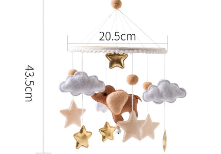 Giostrina in feltro con mongolfiera per culla – Giostrina in legno con ciondoli - Ideale per neonati come regalo bambini