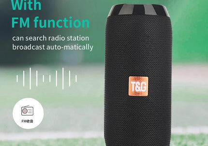 Altoparlante Bluetooth portatile con radio FM, vivavoce e bassi potenziati