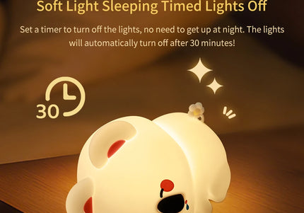 Lampada LED notturna in silicone con animali, ricaricabile e portatile per bambini
