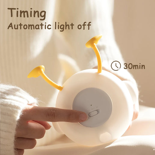 Luce notturna LED piccola anatra in silicone ricaricabile USB per bambini