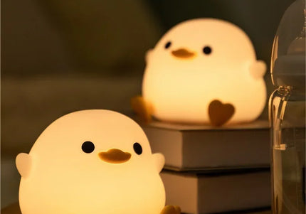 Luce notturna LED piccola anatra in silicone ricaricabile USB per bambini