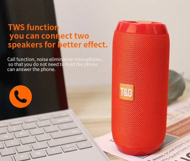 Altoparlante Bluetooth portatile con radio FM, vivavoce e bassi potenziati