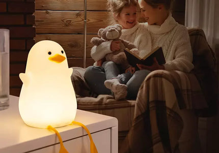 Luce notturna LED anatra in silicone, ricaricabile USB per camera bambini