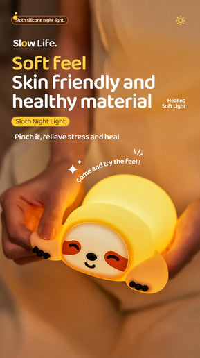 Lampada LED notturna in silicone con animali, ricaricabile e portatile per bambini