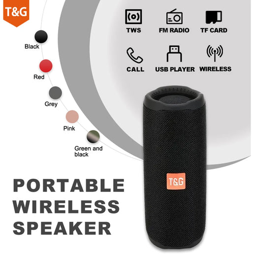 Altoparlante Bluetooth portatile con radio FM, vivavoce e bassi potenziati
