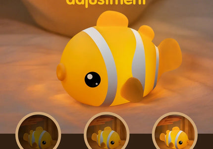 Lampada LED notturna in silicone con animali, ricaricabile e portatile per bambini