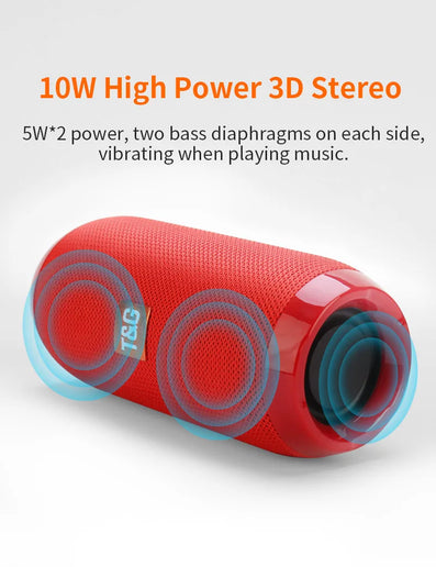 Altoparlante Bluetooth portatile con radio FM, vivavoce e bassi potenziati