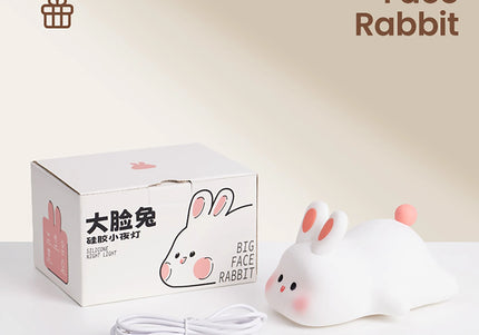 Luce notturna a LED simpatico coniglio animale cartone animato lampada in silicone dimmerabile USB ricaricabile per bambini regalo camera da letto per bambini Luce per dormire