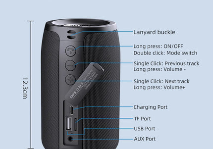 Altoparlante Bluetooth Zealot S32 portatile HIFI con radio FM e TWS