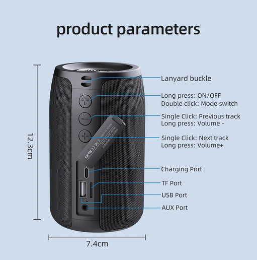 Altoparlante Bluetooth Zealot S32 portatile HIFI con radio FM e TWS