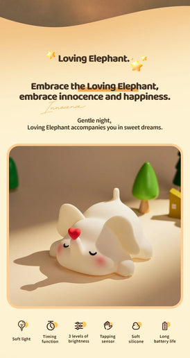 Lampada LED notturna in silicone con animali, ricaricabile e portatile per bambini