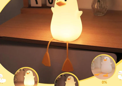 Luce notturna LED anatra in silicone, ricaricabile USB per camera bambini