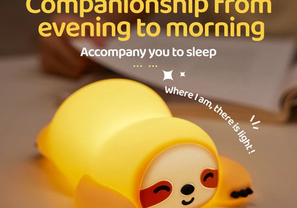 Lampada LED notturna in silicone con animali, ricaricabile e portatile per bambini