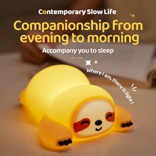 Lampada LED notturna in silicone con animali, ricaricabile e portatile per bambini