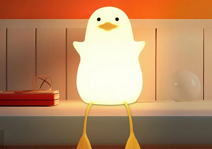 Luce notturna LED anatra in silicone, ricaricabile USB per camera bambini