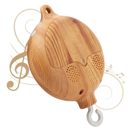 Giostrina musicale con ciondoli in legno per neonati 0–12 mesi