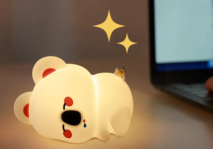 Lampada LED notturna in silicone con animali, ricaricabile e portatile per bambini