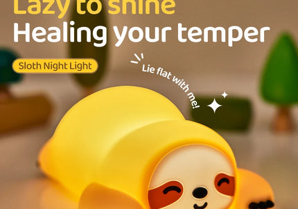 Lampada LED notturna in silicone con animali, ricaricabile e portatile per bambini