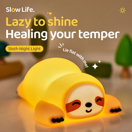 Lampada LED notturna in silicone con animali, ricaricabile e portatile per bambini