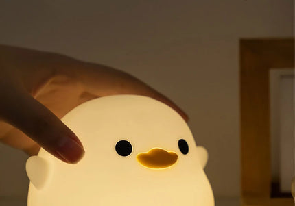 Luce notturna LED piccola anatra in silicone ricaricabile USB per bambini