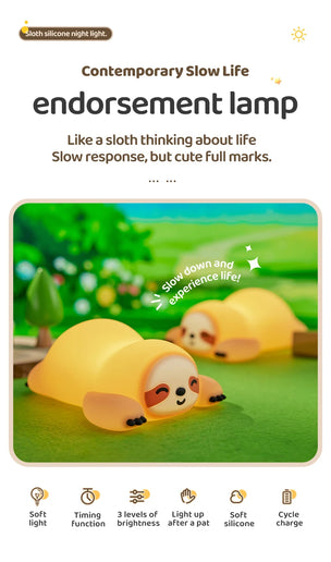 Lampada LED notturna in silicone con animali, ricaricabile e portatile per bambini