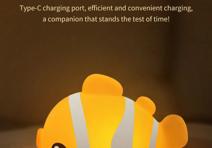 Lampada LED notturna in silicone con animali, ricaricabile e portatile per bambini