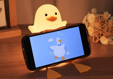 Luce notturna LED anatra in silicone, ricaricabile USB per camera bambini