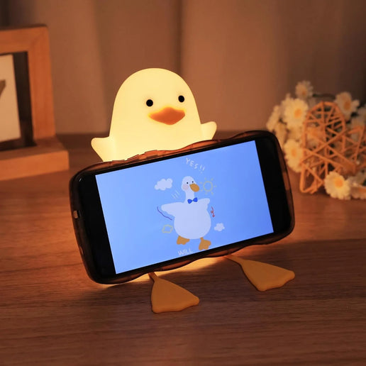 Luce notturna LED anatra in silicone, ricaricabile USB per camera bambini