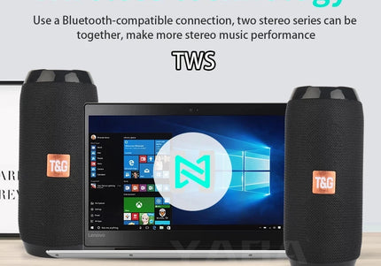 Altoparlante Bluetooth portatile con radio FM, vivavoce e bassi potenziati